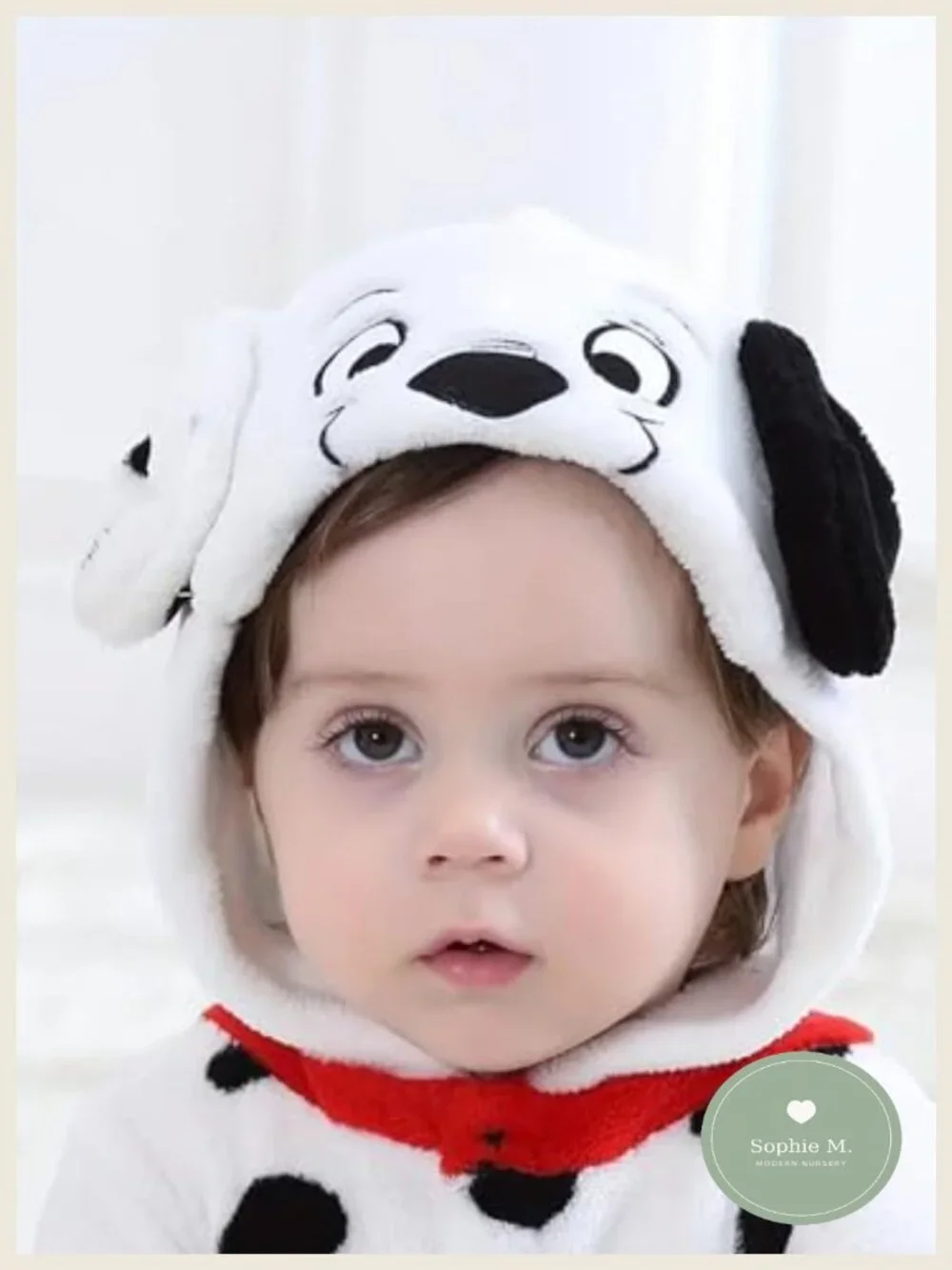 Baby Dalmatian Costume Toddler Animal Onesie Hooded Romper, Flannel, Long